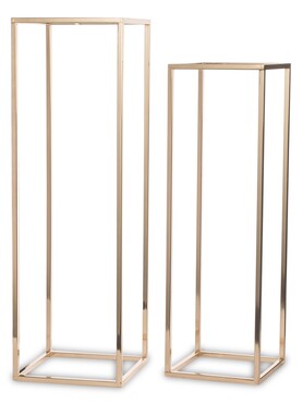 Gold Stand Flower, komplet 2 kwietników / stojak na kwiaty, wym.80/70cm