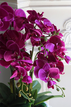 Pink Nelli, fuksjowy sztuczny storczyk w donicy, wys.61cm  