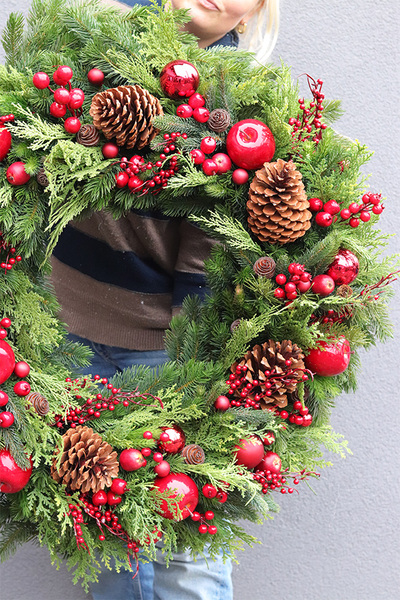 Maxi Christmas, gigantyczny wianek bożonarodzeniowy