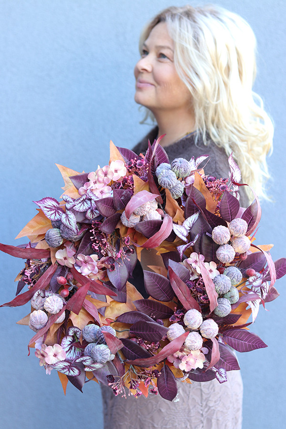 Berdena Autumn, jesienny wianek z liści i owoców rozp.40cm