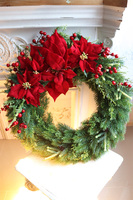 Gwiazda betlejemska Hilton 3, świąteczny wianek dekoracyjny