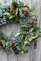 Galicja zjawiskowy zielony wianek na drzwi, śr. 68cm