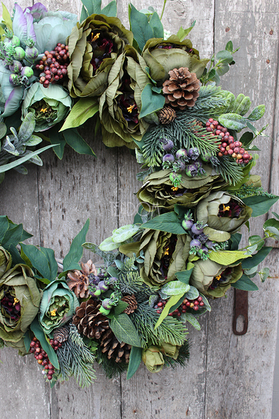 Galicja zjawiskowy zielony wianek na drzwi, śr. 68cm