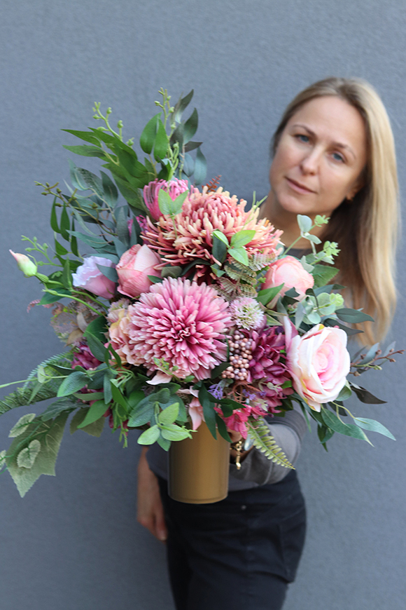 Astry, komplet dekoracji nagrobnych, bukiet & kompozycja