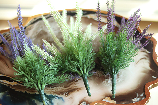 gałązka kwiatowa, wrzos - fioletowy, 1szt, dł.18cm