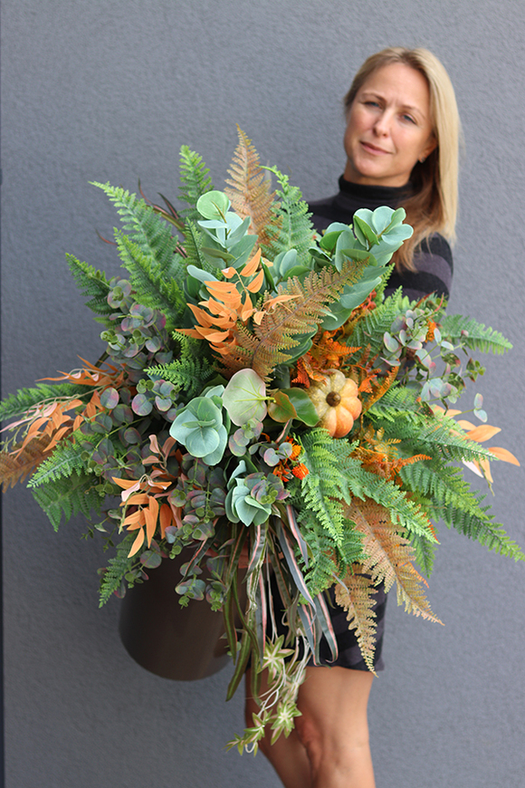 Jesienna Zorza, kompozycja kwiatowa / bukiet, wys.110cm  