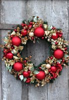 bogaty tradycyjny wianek świąteczny, Montreal, śr.43cm