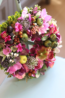 dekoracyjny wianek na drzwi, Violett Garden, śr.25cm 