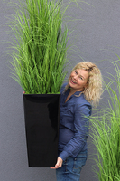 Belato, sztuczna trawa w czarnej donicy, wys.160cm
