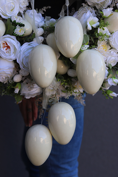 Green Canoe White, wianek wiszący na Wielkanoc, śr.58cm