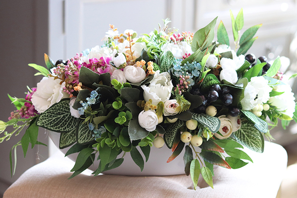 barwna kompozycja kwiatowa, Wiosenny Czas, wys.25cm