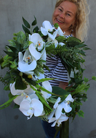 Dzika Orchidea Plus, efektowny wianek na drzwi śr.42cm