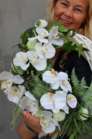 Dzika Orchidea, efektowny wianek na drzwi śr.38cm