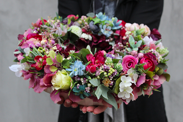 bardzo efektowny wianek Kontessa, śr.40cm