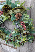 Galicja zjawiskowy zielony wianek na drzwi, śr. 68cm