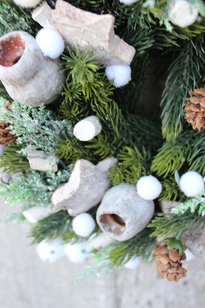 Dzwoneczki dekoracja świąteczna / wianek na drzwi, śr.27cm