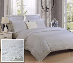 Livia, pościel w kolorze szarym, 220x200cm + dwie poszewki 50x70cm