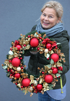 bogaty tradycyjny wianek świąteczny, Montreal, śr.43cm