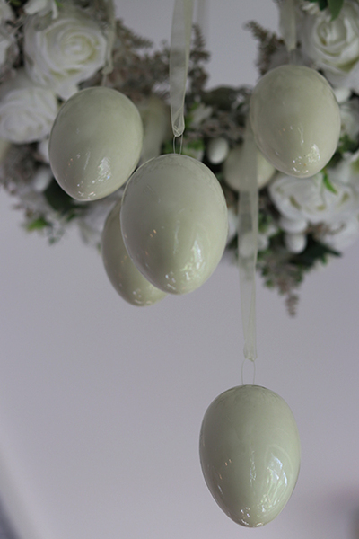 Green Canoe White, wianek wiszący na Wielkanoc, śr.58cm