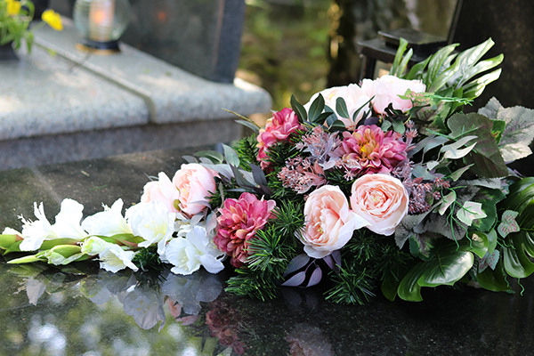 bukiet / dekoracja nagrobna, Kerano, dł.80cm 