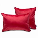 poduszka dekoracyjna welurowa, Velvetia, jarzębinowa czerwień, wym.50x50cm