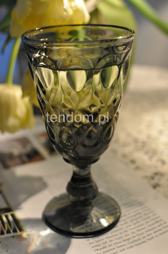 Lyonnais / Charlotte 6 szarych kielichów La Rochere 16cm 