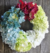 Hortensja Kolory wianek na drzwi, śr.38cm 