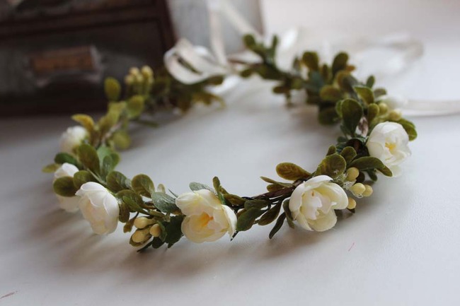 Prima, komunijny kwiatowy wianek na głowę, rozmiar uniwersalny