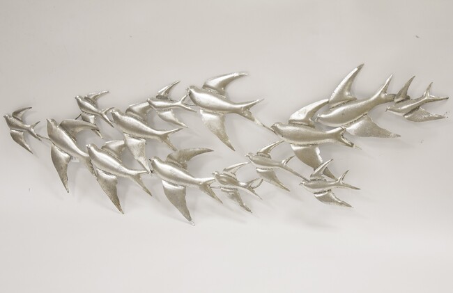 Avis Silver, efektowny decor ścienny, wym.37x123cm