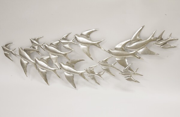 Avis Silver, efektowny decor ścienny, wym.37x123cm