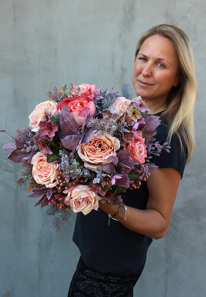 box, flowerbox, kompozycja kwiatowa Grella, wys.33cm