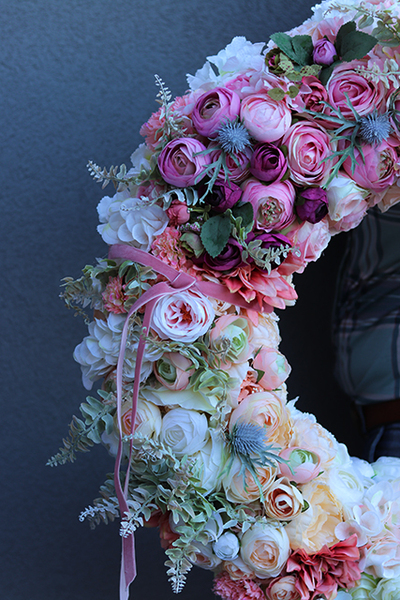 Carmen II, dużych rozmiarów wieniec dekoracyjny, śr.70cm  