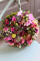 dekoracyjny wianek na drzwi, Violett Garden, śr.25cm 