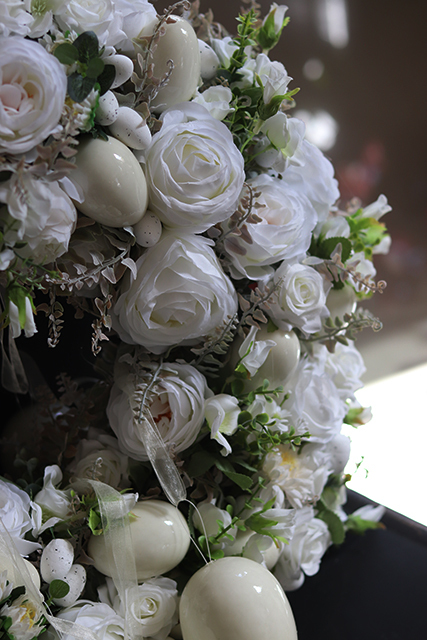 Green Canoe White, wianek wiszący na Wielkanoc, śr.58cm