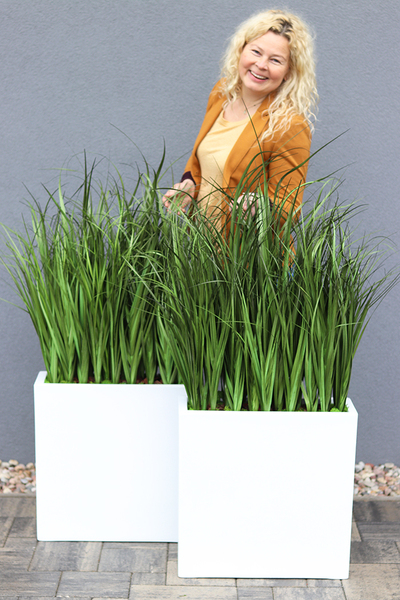 Marco Hilonea, sztuczne trawy w donicy Fiberglass, 1szt. wys.110cm