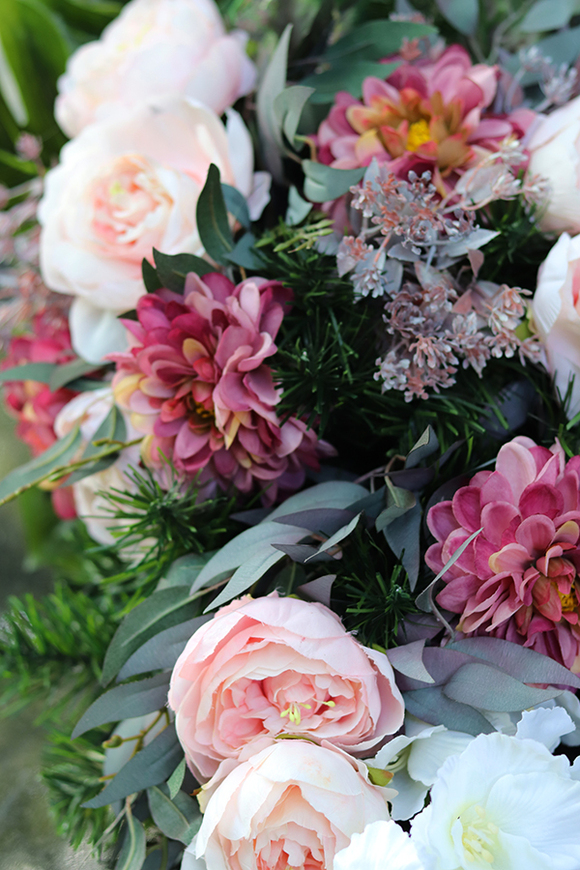 bukiet / dekoracja nagrobna, Kerano, dł.80cm 