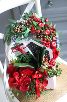 asymetryczny wianek z owocami, Walentynkowy Dzień, śr.42cm 