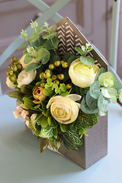 flowerbox, koperta z kwiatami, Green Life, wym.30x20x6.5cm 