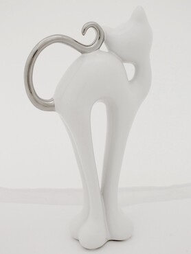 ceramiczna figurka Kot A, wym.27.5x14.5x5.5cm