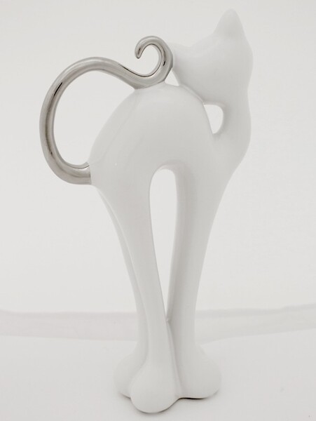 ceramiczna figurka Kot A, wym.27.5x14.5x5.5cm