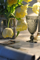 Lyonnais / Charlotte 6 szarych kielichów La Rochere 16cm 