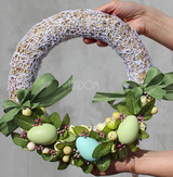 dekoracyjny wianek wielkanocny Koronkowy 7, śr. 30cm