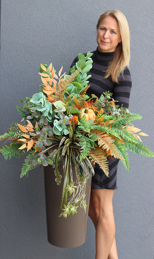 Jesienna Zorza, kompozycja kwiatowa / bukiet, wys.110cm  