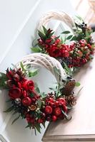 asymetryczny wianek z owocami, Walentynkowy Dzień, śr.42cm 