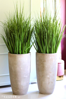 Concrete New 2, wysokiej jakości sztuczna trawa w betonowej donicy, wys.170cm