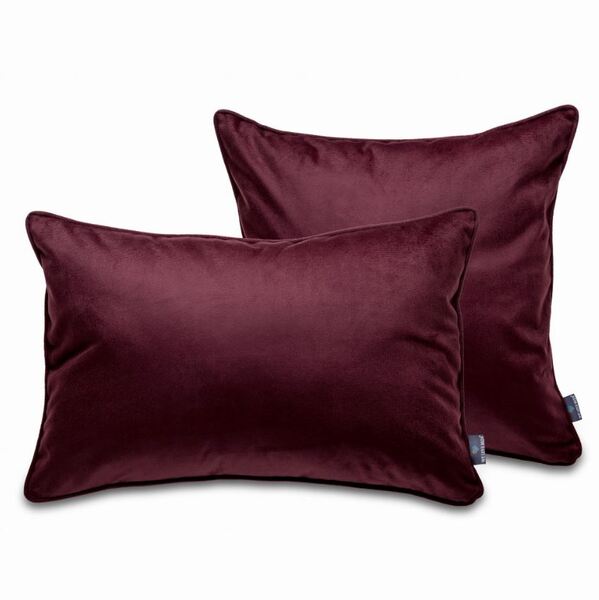 poduszka dekoracyjna welurowa, Velvetia, bakłażanowy fiolet, wym.50x50cm