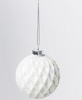 Reliano, bombki świąteczne, białe, kpl.2szt, śr.8cm