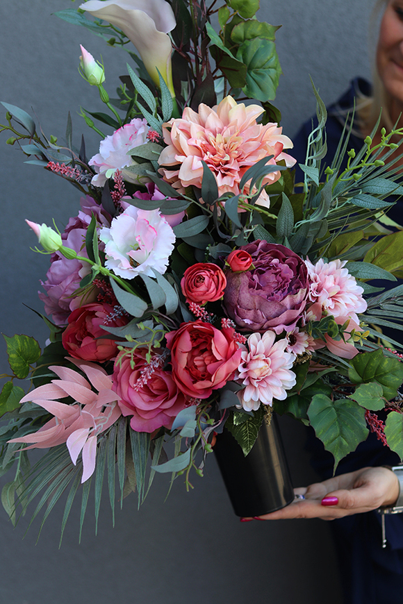 Dellano, elegancki bukiet nagrobny, wys.62cm 