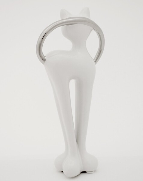 ceramiczna figurka Kot B, wym.20.5x9.5x4.5cm