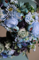 bogaty wianek na drzwi, Caryca Blue New, śr.43cm